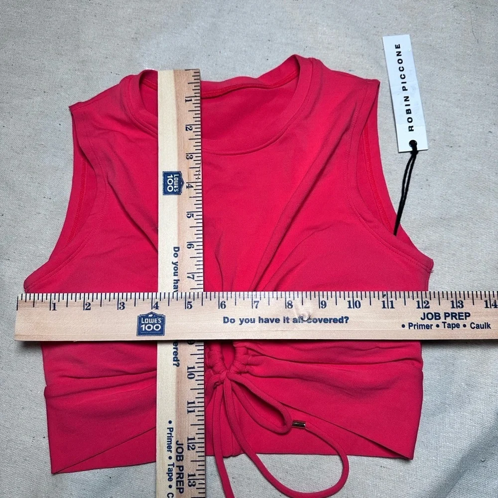 ROBIN PICCONE Aubrey Tank Top Swimsuit Tank Top Poppy Small Keyhole NWT - Picture 2 of 7